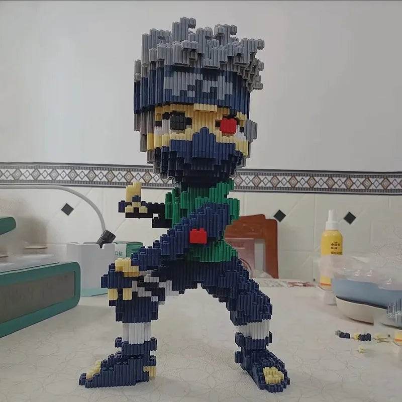 New Small Particle Assembled Building Blocks Adult High Difficulty Puzzle Card Kakashi Jiraiya Toy - ToylandEU