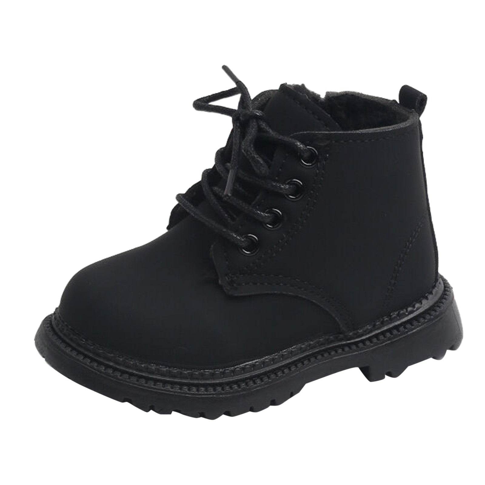 New Stylish Ankle Snow Boots for Kids - Winter Leather Sneakers for Boys & Girls Aged 1-6 - ToylandEU
