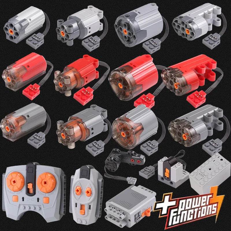 New Technical Motor Parts Building Blocks Power Function PF Model Sets Compatible Train Accessories MOC High-tech Bricks - ToylandEU