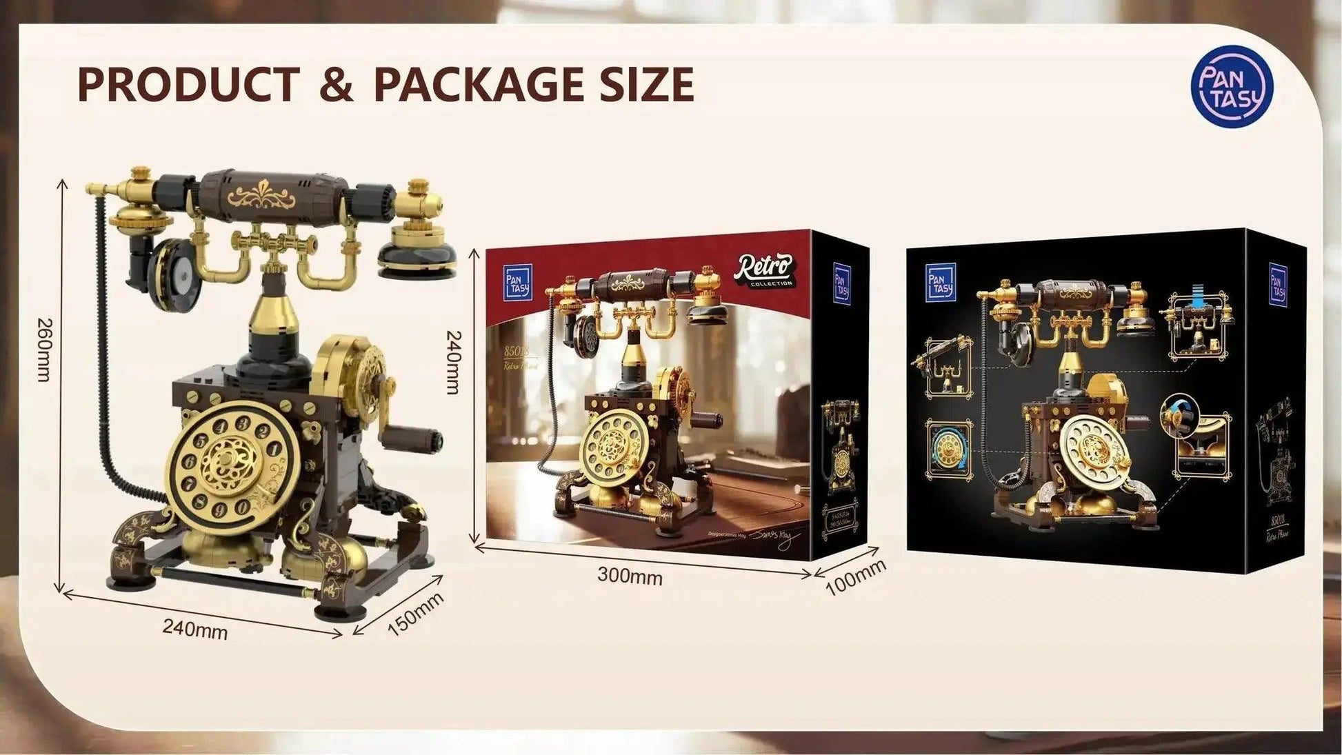 New Vintage Telephone Building Blocks Toys for Kids Decor -  ToylandEU™