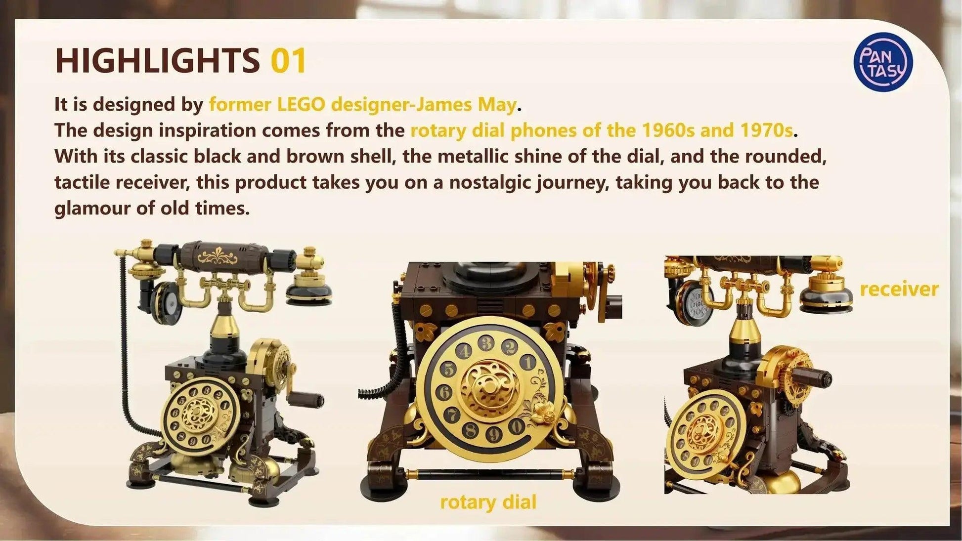  New Vintage Telephone Building Blocks Toys for Kids Decor -  ToylandEU™