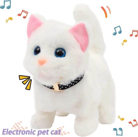 New Walking Kitty Plush Toy Interactive Meowing For Kids - ToylandEU