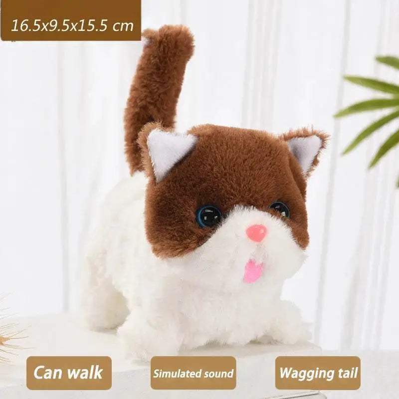 New Walking Kitty Plush Toy Interactive Meowing For Kids - ToylandEU