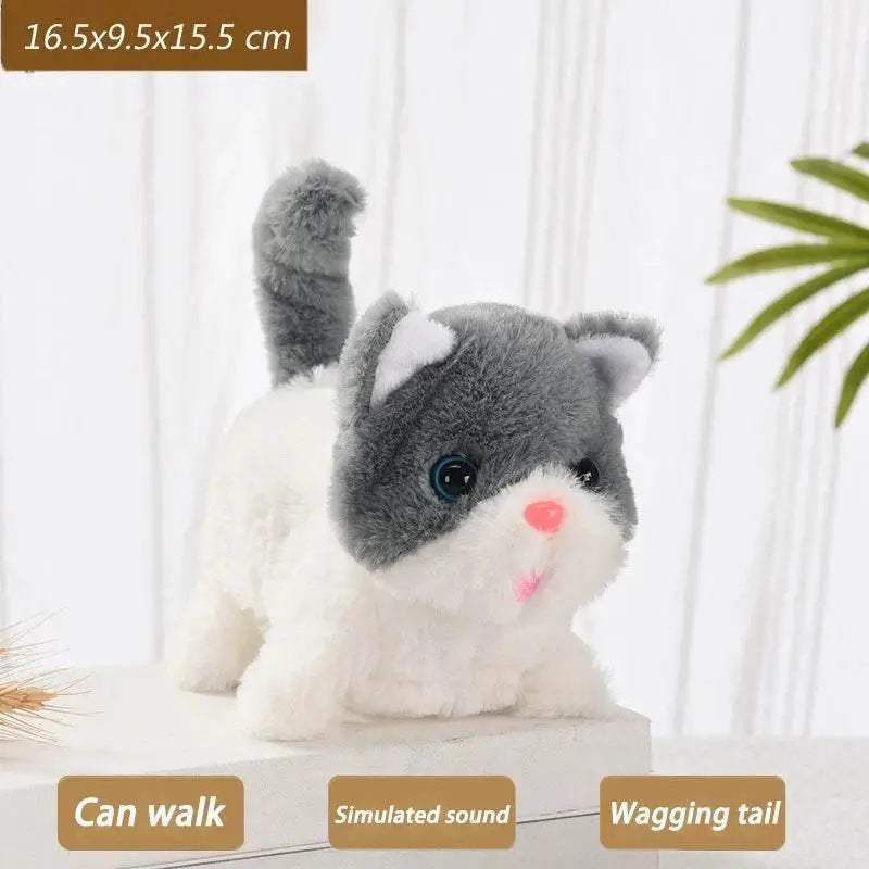 New Walking Kitty Plush Toy Interactive Meowing For Kids - ToylandEU
