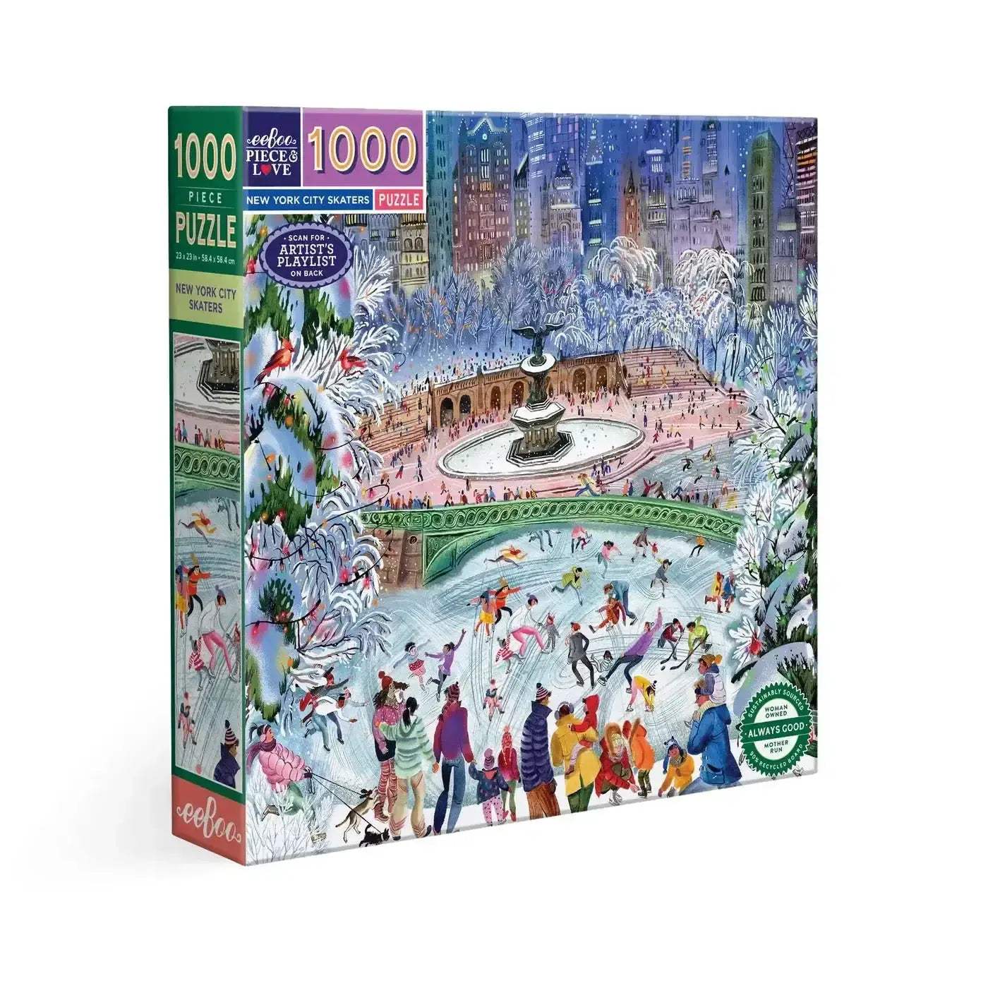 New York City Skaters 1000-Piece Jigsaw Puzzle Glowing Central Park - ToylandEU