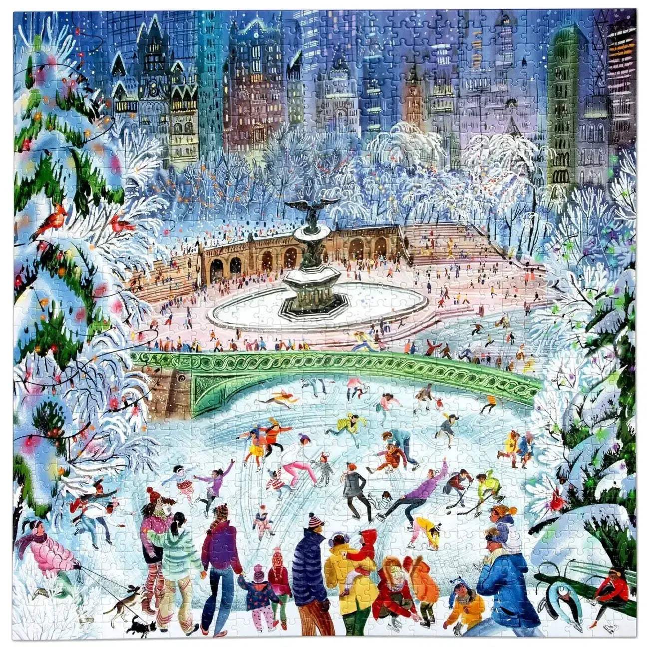 New York City Skaters 1000-Piece Jigsaw Puzzle Glowing Central Park - ToylandEU