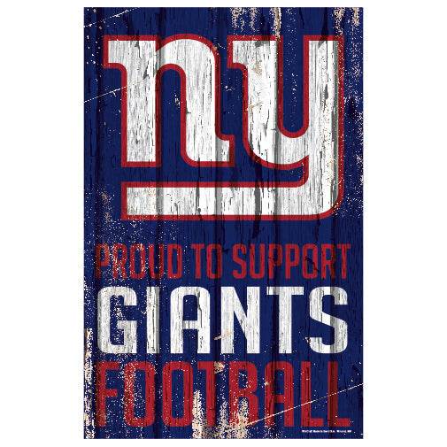 New York Giants 11x17 Wood Sign Proud to Support Colors - ToylandEU