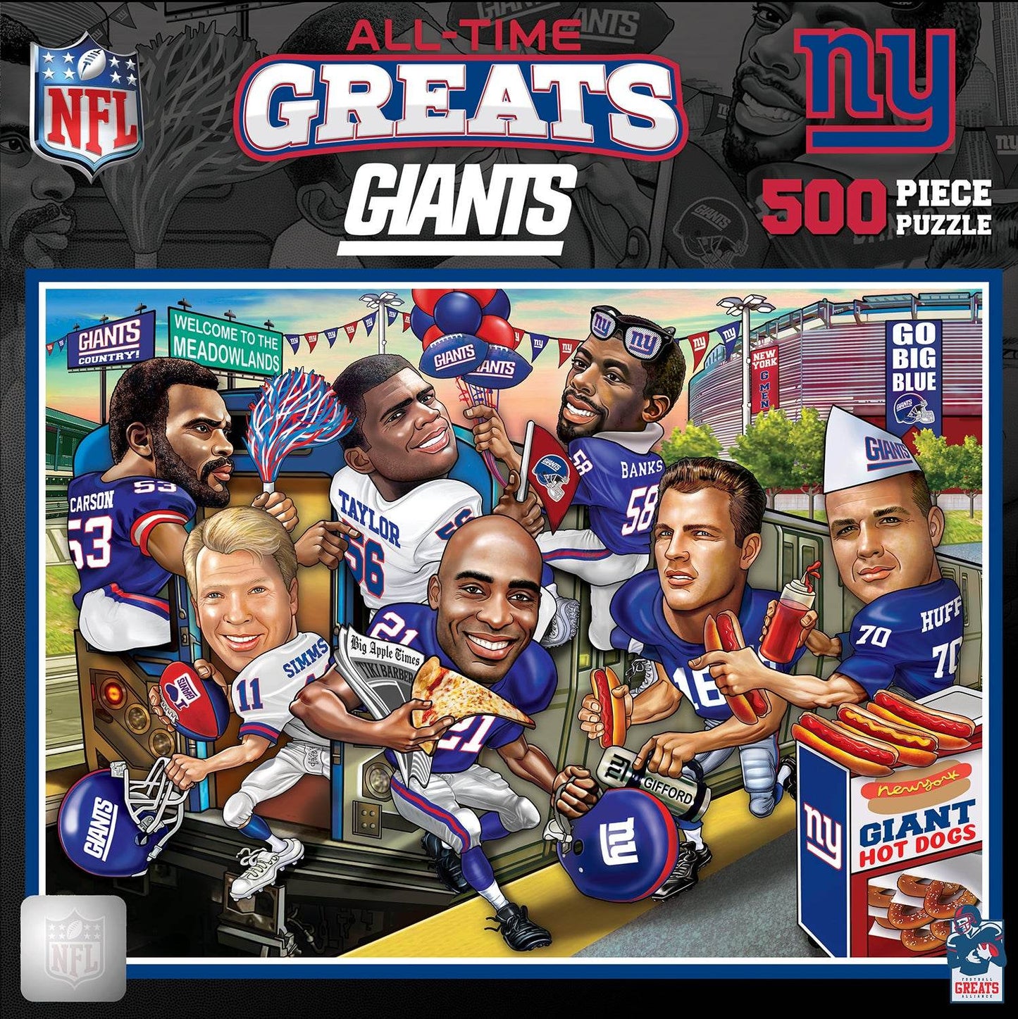 New York Giants 500 Piece All Time Greats Puzzle Set - ToylandEU