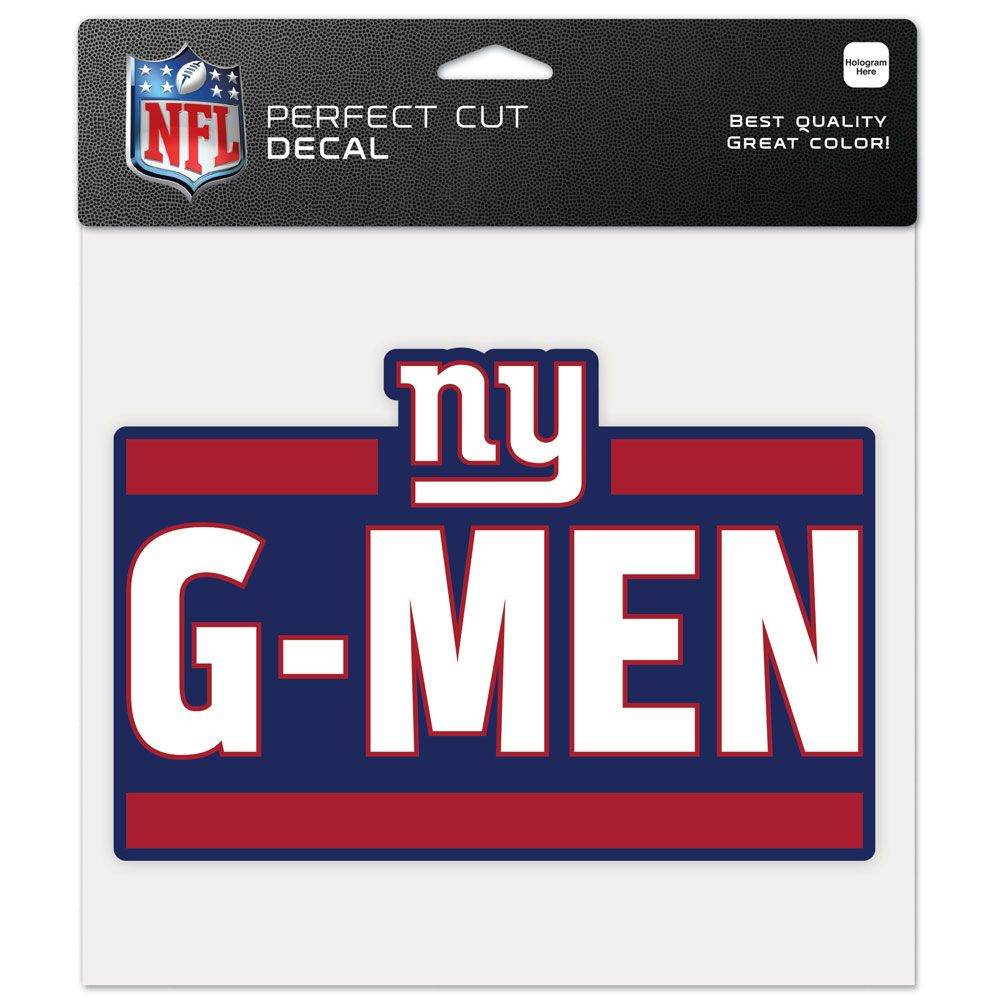 New York Giants 8x8 Perfect Cut Colorful Decal Slogan - ToylandEU