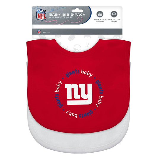 New York Giants Baby Bibs 2 Pack Embroidered Logo Set - ToylandEU