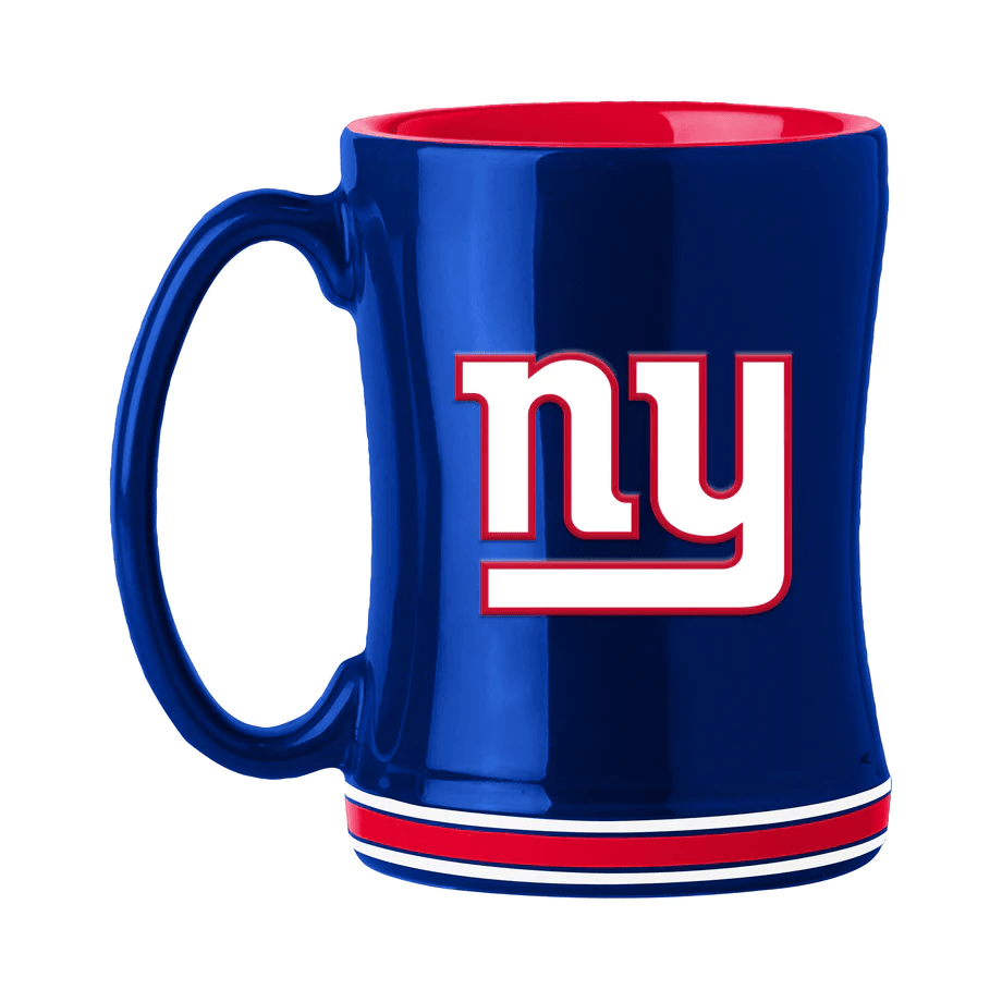 New York Giants Coffee Mug 14oz Sculpted Relief Team Color - ToylandEU