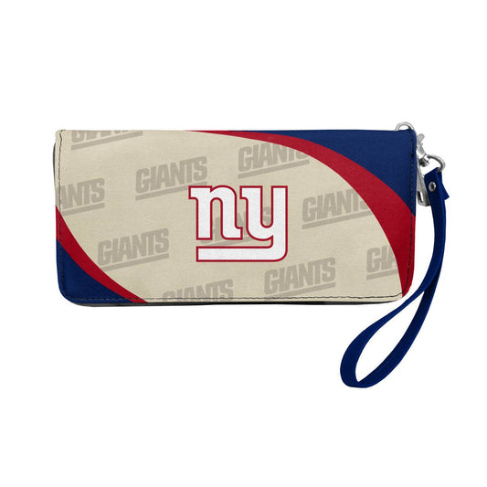 New York Giants Curve Zip Wallet Organizer Wristlet - ToylandEU