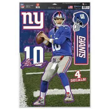  New York Giants Decal 11x17 Multi Use Eli Manning Design Cut to Logo 4 Piece -  ToylandEU™