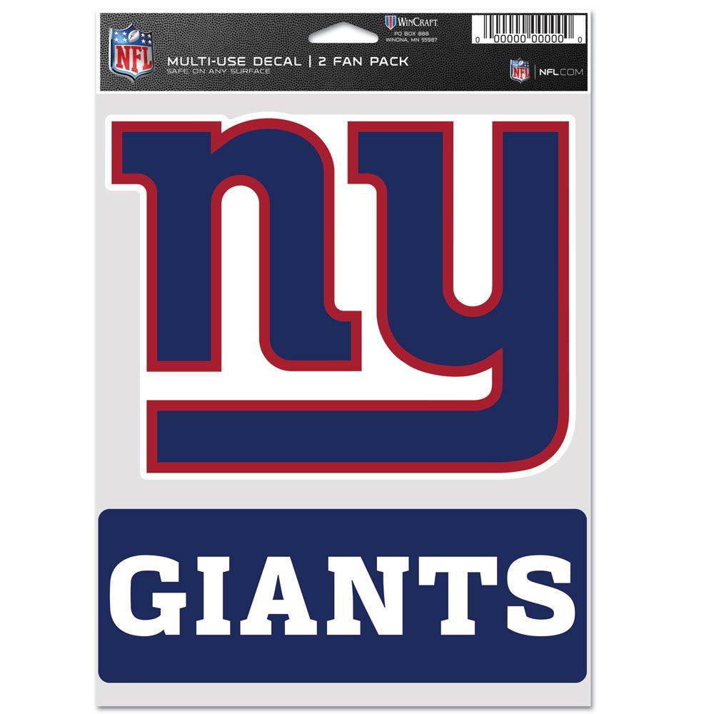 New York Giants Decal 2 Pack Multi Use Fan Set Made in USA - ToylandEU