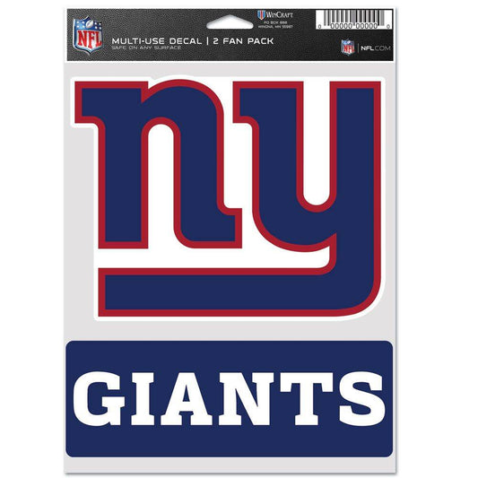 New York Giants Decal 2 Pack Multi Use Fan Set Made in USA - ToylandEU