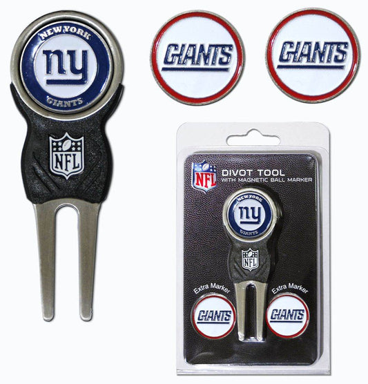 New York Giants Golf Divot Tool With 3 Markers Nickel Finish - ToylandEU
