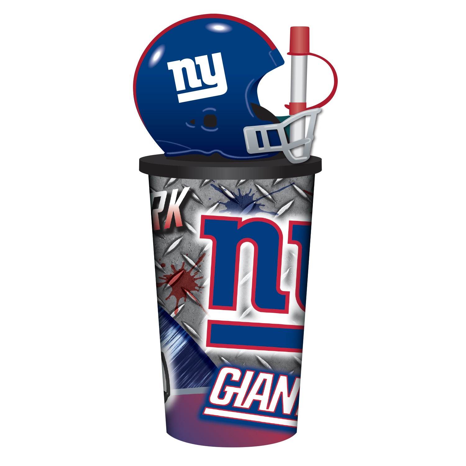New York Giants Helmet Cup 32oz Plastic With Straw Lid - ToylandEU