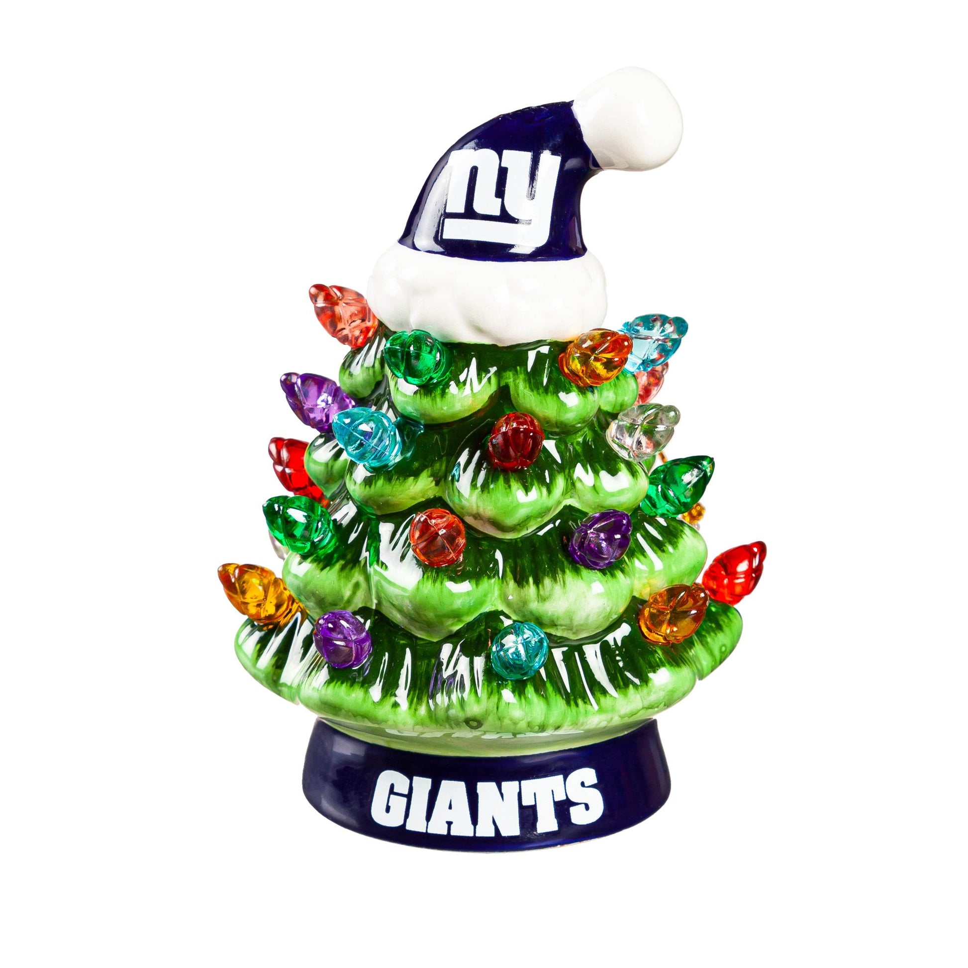 New York Giants LED Christmas Tree Tabletop Decor 4 Inch - ToylandEU