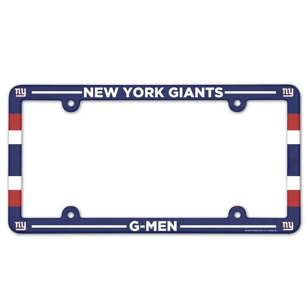 New York Giants License Plate Frame Plastic Full Color Style - ToylandEU