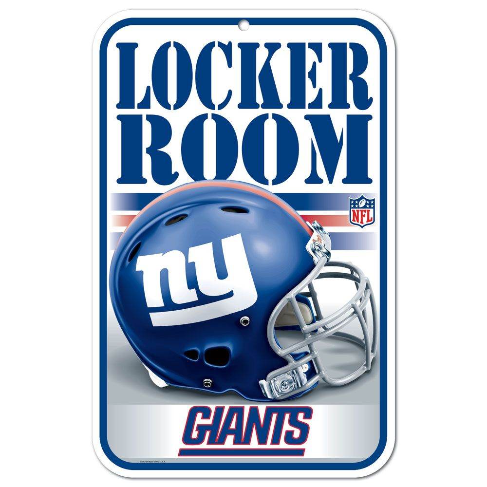 New York Giants Locker Room Sign 11x17 Plastic Plaque - ToylandEU
