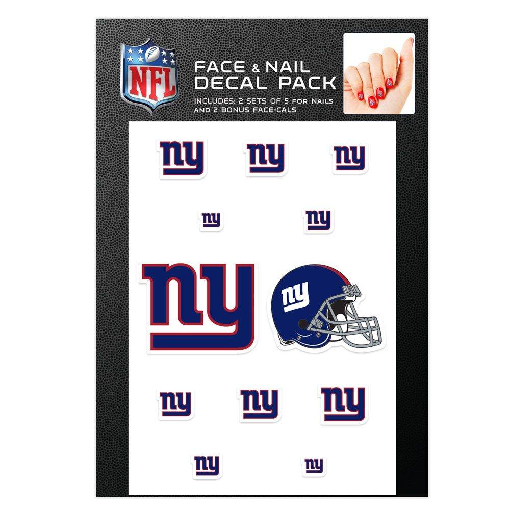 New York Giants Nail Cals And Face Cals Waterless Decals - ToylandEU