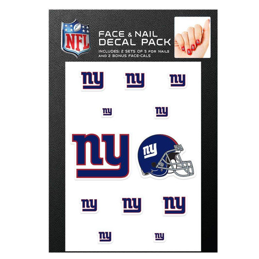 New York Giants Nail Cals And Face Cals Waterless Decals - ToylandEU