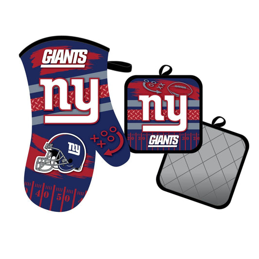 New York Giants Oven Mitt And Pot Holder Set Mojo Licensed - ToylandEU