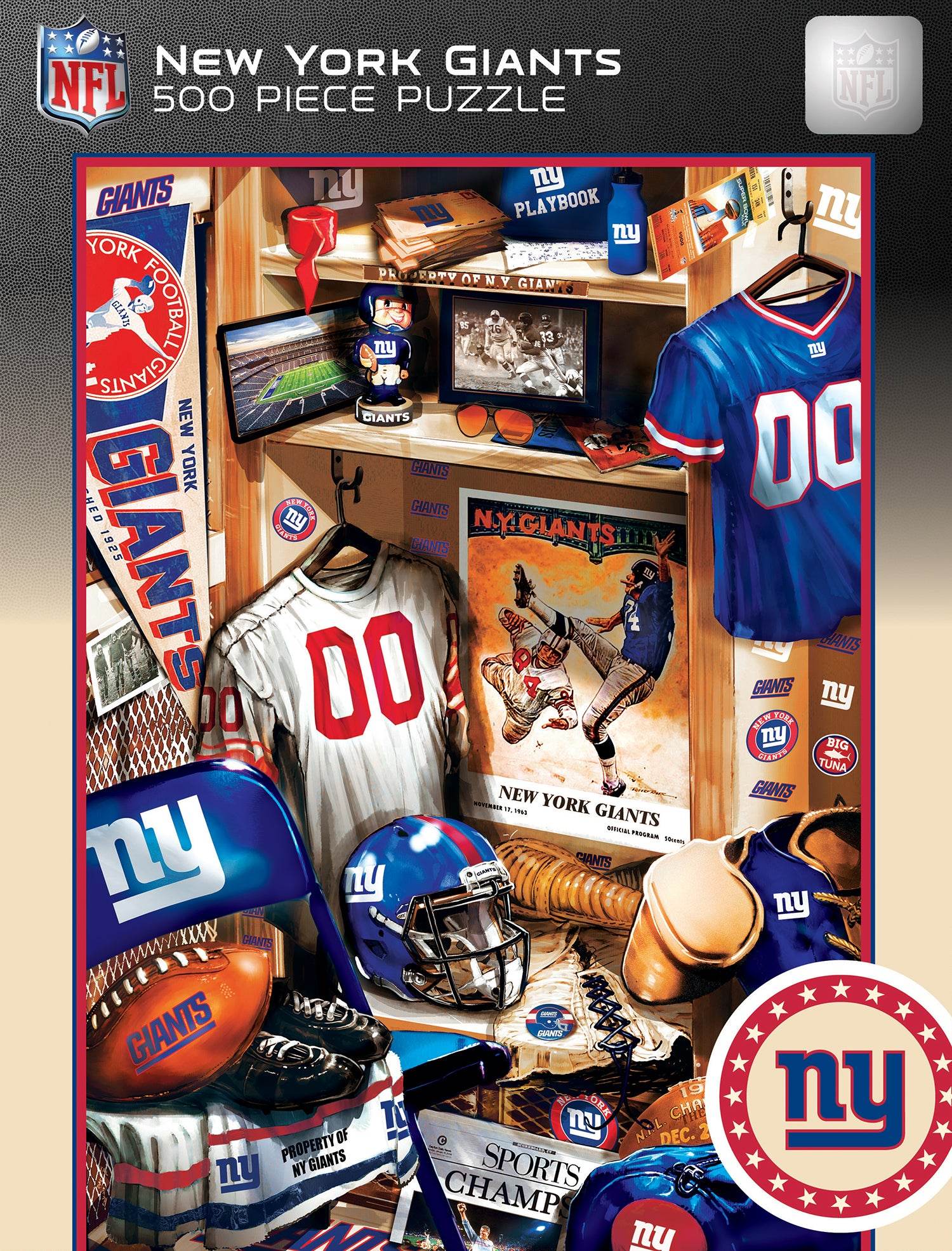 New York Giants Puzzle Locker Room 500 Piece Collection - ToylandEU
