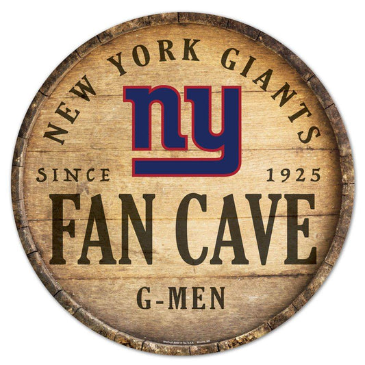 New York Giants Round Wood Barrel Top Sign 14 Inch Decor - ToylandEU