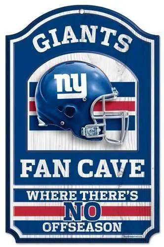  New York Giants Sign 11x17 Wood Fan Cave Design -  ToylandEU™