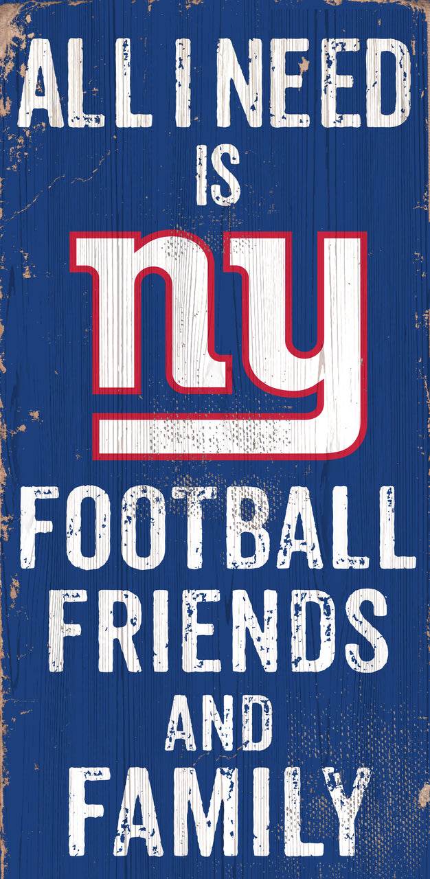 New York Giants Wood Sign 6x12 Football Friends And Family - ToylandEU