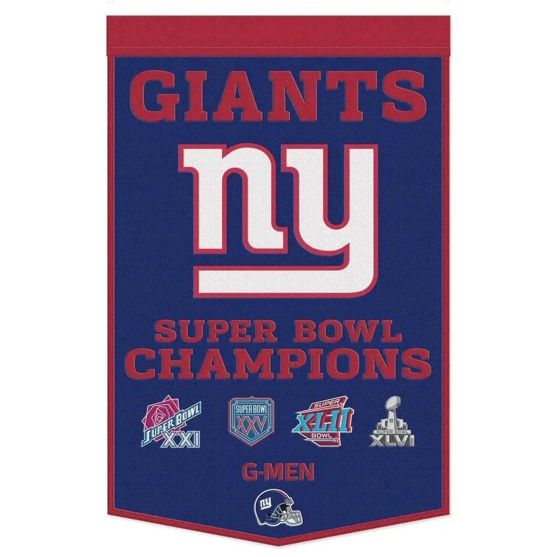  New York Giants Wool Banner 24x38 Dynasty Champ Design -  ToylandEU™