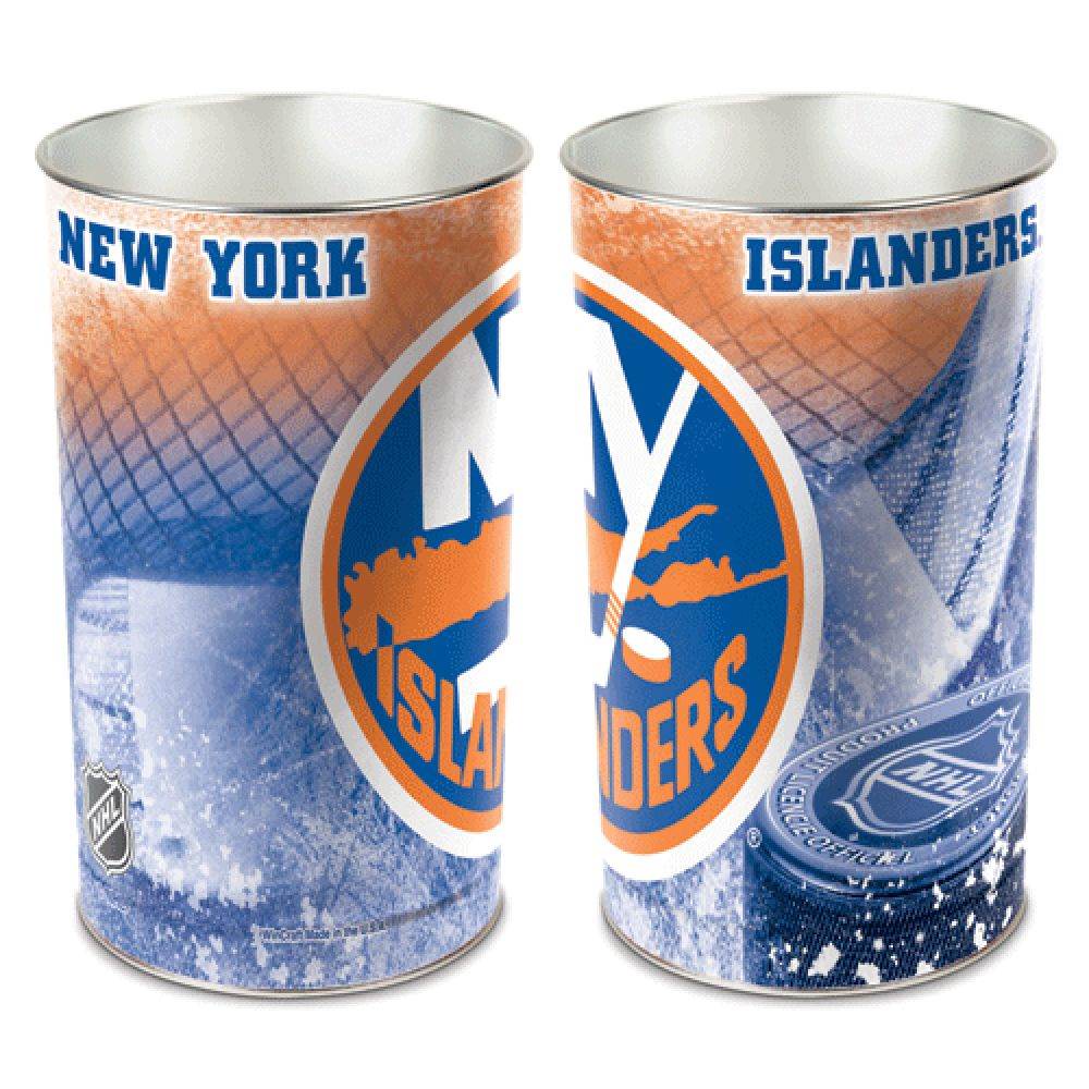 New York Islanders 15 Inch Metal Wastebasket Team Spirit - ToylandEU