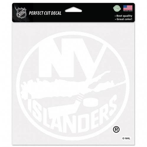 New York Islanders 8x8 White Perfect Cut Vinyl Decal - ToylandEU
