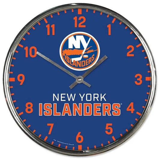  New York Islanders Chrome Round Wall Clock Retro Style -  ToylandEU™