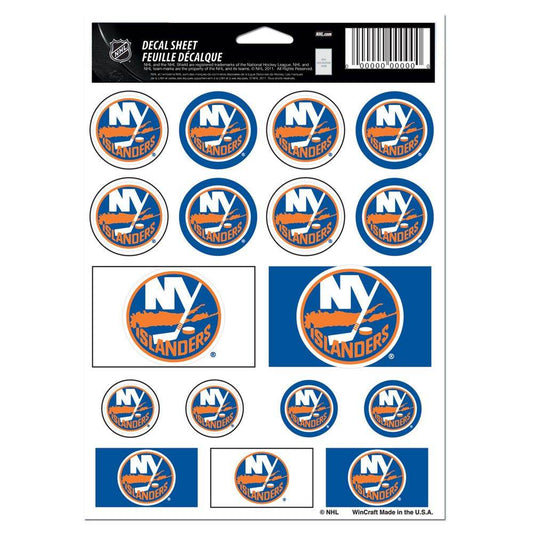 New York Islanders Decal Sheet 5x7 Vinyl Sticker Pack - ToylandEU