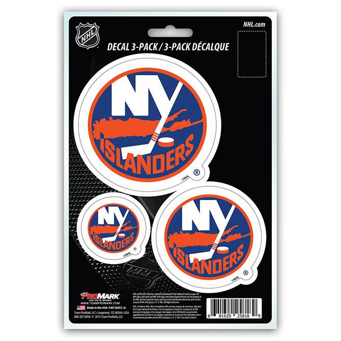 New York Islanders Die Cut Decal 3 Pack Premium Clear Vinyl - ToylandEU