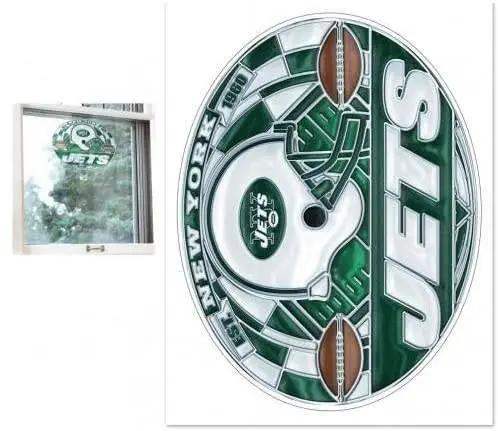  New York Jets 11x17 Decal Stained Glass Style Home Decor -  ToylandEU™