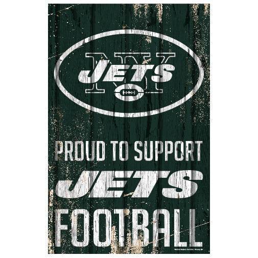 New York Jets 11x17 Wood Sign Proud to Support Design - ToylandEU