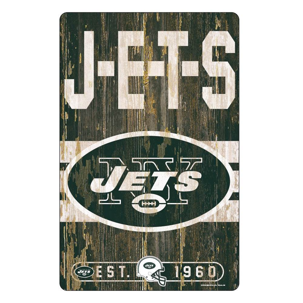 New York Jets 11x17 Wood Slogan Sign Decor For Fans - ToylandEU
