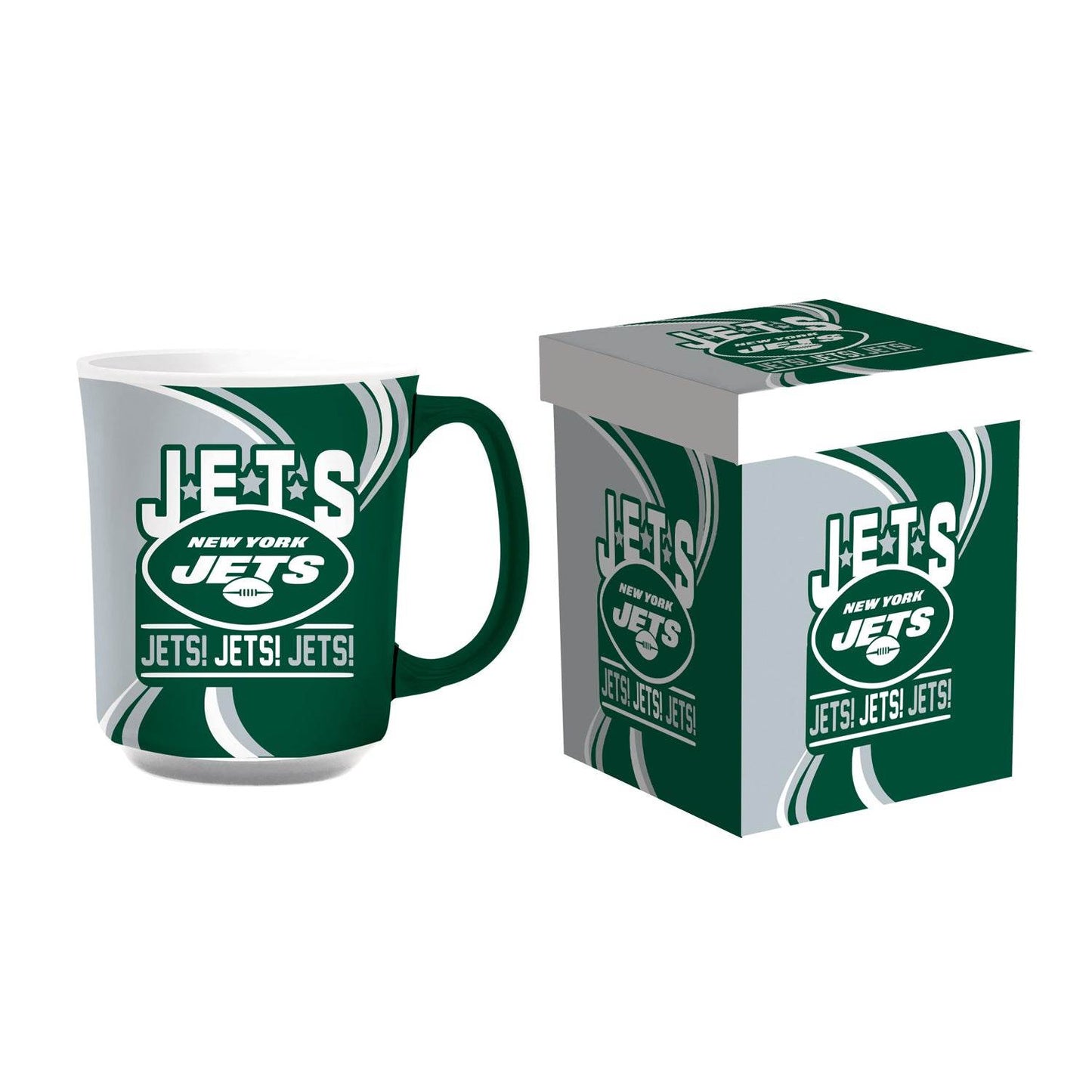 New York Jets 14oz Ceramic Coffee Mug With Matching Box - ToylandEU