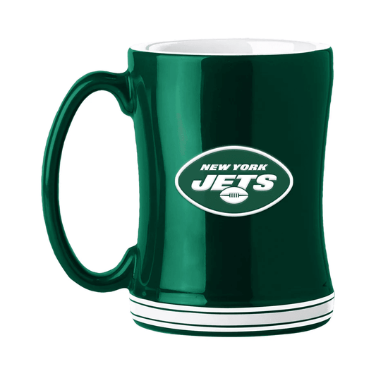New York Jets 14oz Sculpted Relief Coffee Mug Team Color - ToylandEU
