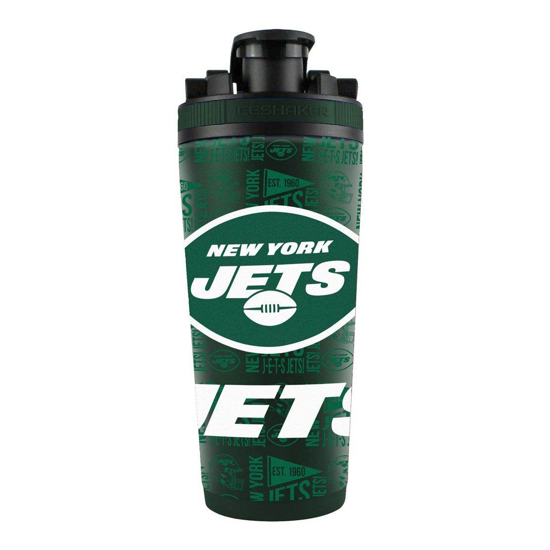 New York Jets 26oz Stainless Steel Ice Shaker Bottle - ToylandEU