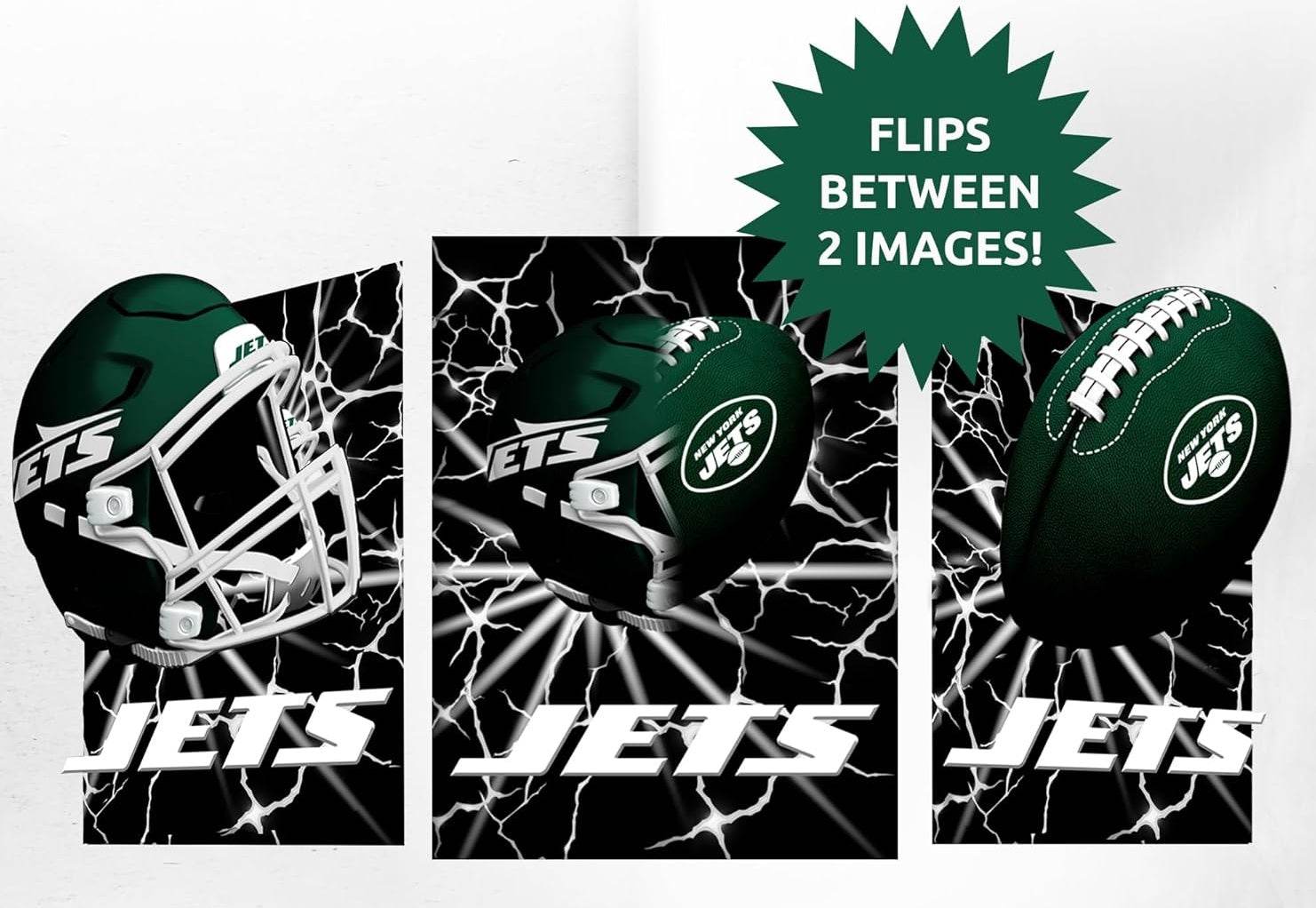 New York Jets 3D Art Print 12x16 Lightning Flip Lenticular - ToylandEU