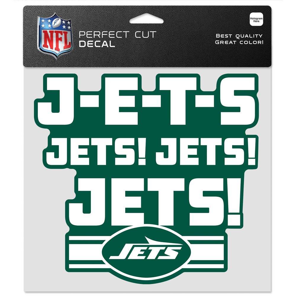 New York Jets 8x8 Perfect Cut Decal Color Slogan Vinyl - ToylandEU
