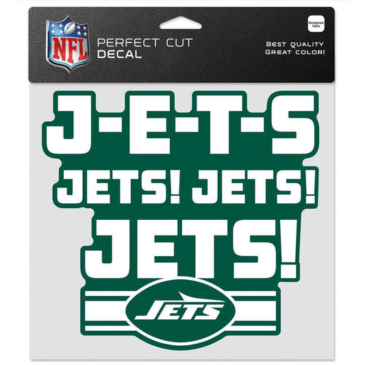 New York Jets 8x8 Perfect Cut Decal Color Slogan Vinyl - ToylandEU