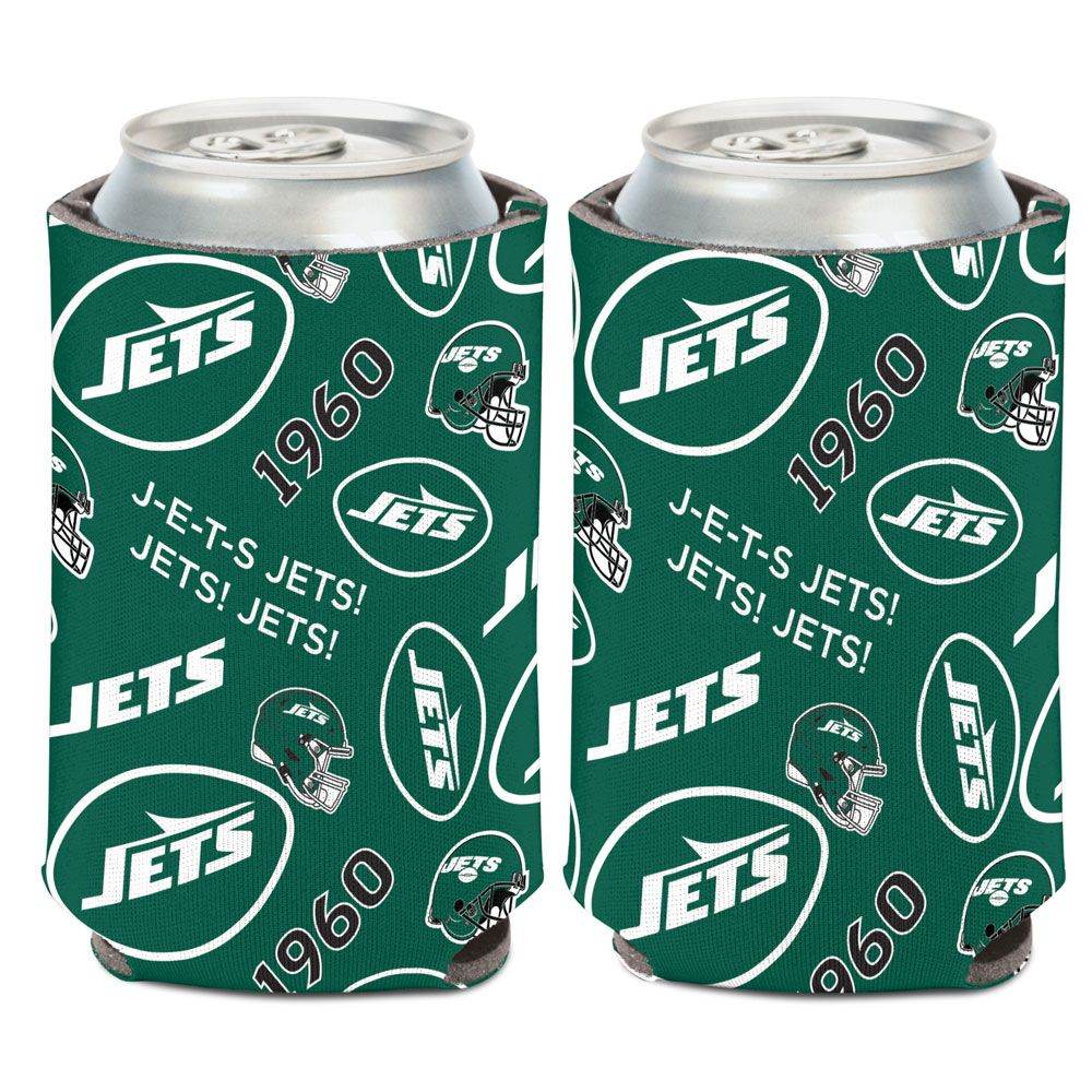 New York Jets Can Cooler Scatterprint Design Wincraft - ToylandEU