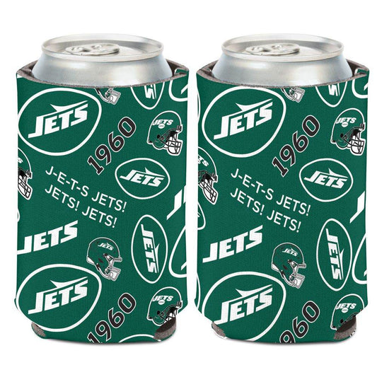 New York Jets Can Cooler Scatterprint Design Wincraft - ToylandEU