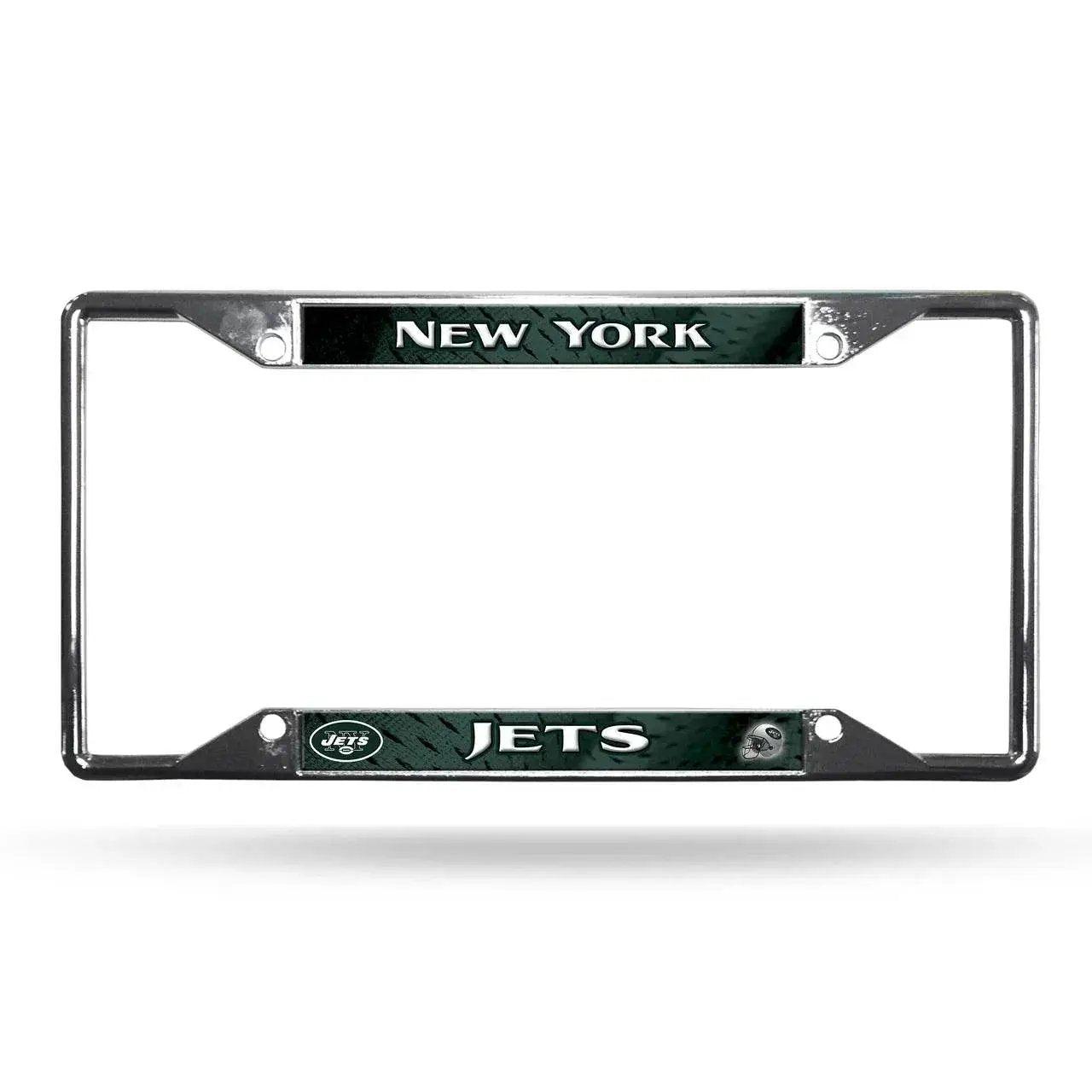  New York Jets Chrome License Plate Frame View Raised Logo -  ToylandEU™