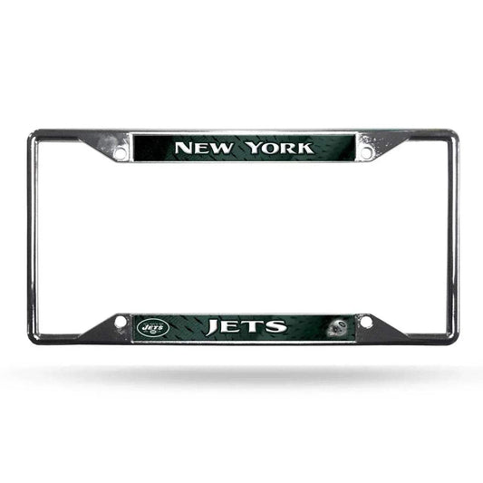  New York Jets Chrome License Plate Frame View Raised Logo -  ToylandEU™